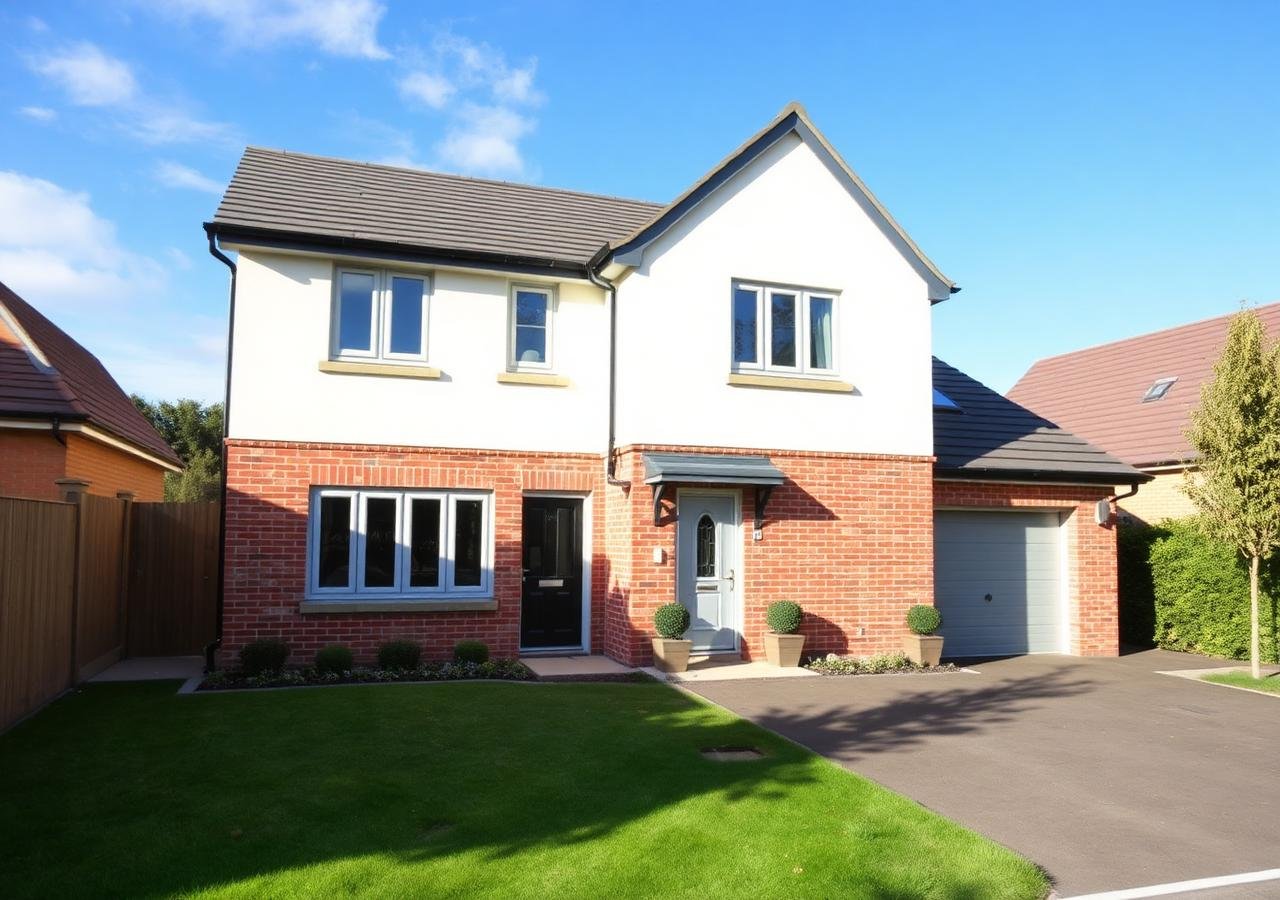 Newly built British detached family home